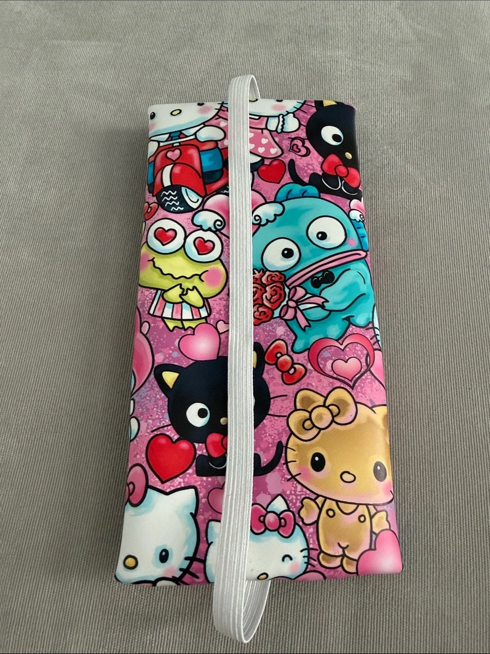 Hello Kitty Inspired Pink Kids Pencil Case with Character Print Planner Pouch